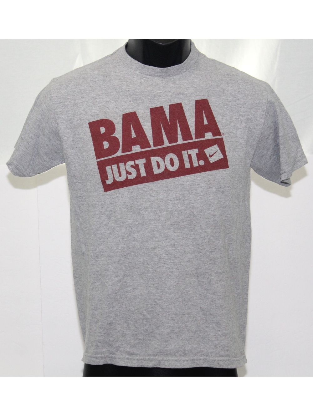 Alabama Crimson Tide BAMA Just Do It Nike Crew Neck T-Shirt Gray Youth Medium